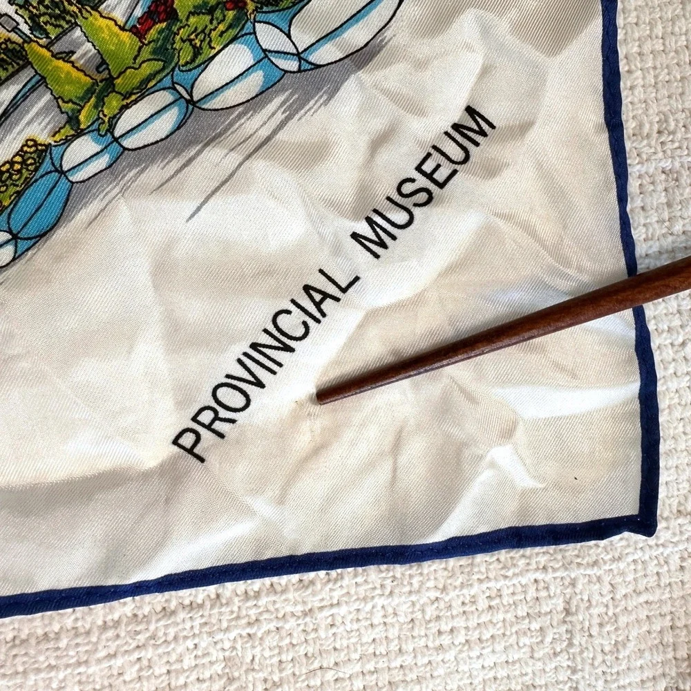 VTG Victoria British Columbia Canada Souvenir Scarf Japan 25x26‎ Coastal Grandma